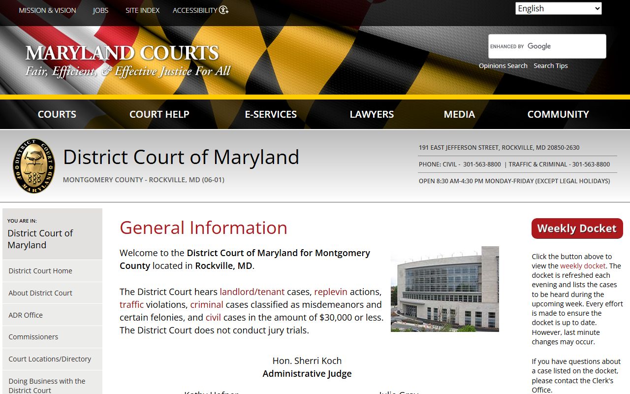 north bethesda traffic court records montgomery county district court rockville